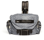 Leopard print leather backpack