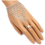 2)	Crystal bracelet ring combo
