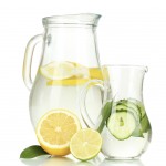 drinking lemon water