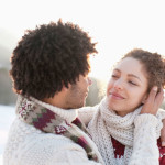 couple  sorting out mistakes of  each other