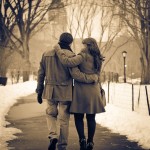 couple walking together