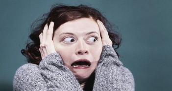 Scared woman