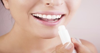 woman lip balm