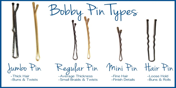different types of hair pins